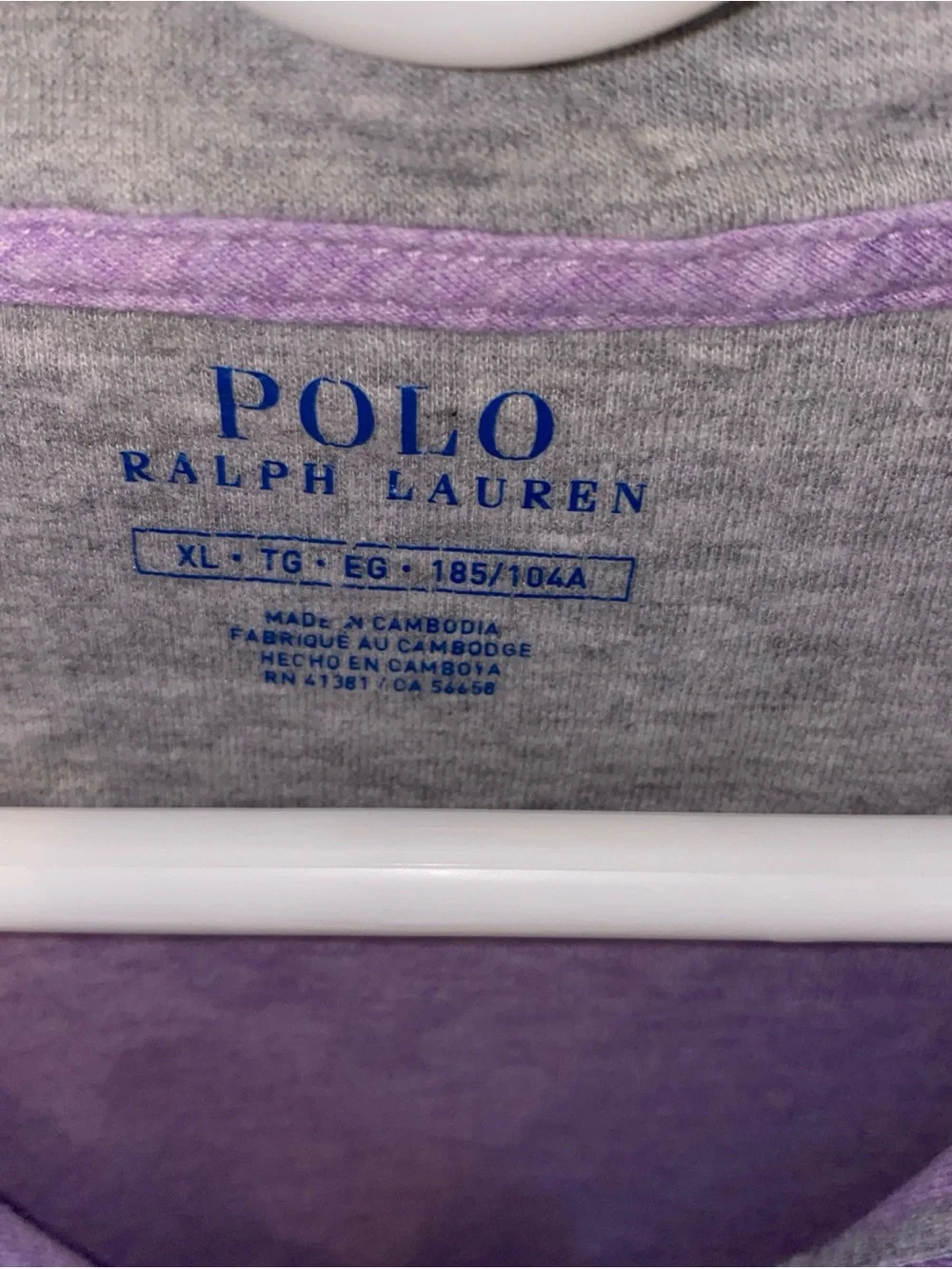 Polo by Ralph Lauren Heather Gray & Lavender Crewneck